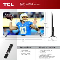 TCL 50-Inch Class S4 4K LED Smart TV with Google (50S450G, 2023 Model), Dolby Vision, HDR Pro, Atmos, Assistant Built-in Voice Remote, Works Alexa, Streaming UHD Television - Image 3
