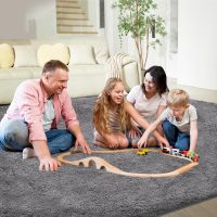 5X8 Ultra Soft Rug for Living Room, 5X8 Fluffy Shag Area Rug for Bedroom, Modern Shaggy Carpets Fuzzy Rug for Teens Dorm Nursery Home Decor Aesthetic, Upgrade Anti-Skid Durable, Grey - Image 7