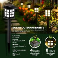 GIGALUMI Solar Outdoor Lights,12 Pack LED Solar Lights Outdoor Waterproof, Solar Walkway Lights Maintain 10 Hours of Lighting for Your Garden, Landscape, Path, Yard, Patio, Driveway - Image 3