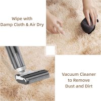 Litanika 4x6 Shag Area Rug for Living Room Bedroom, Tie-Dyed Beige High Pile Soft Plush Shaggy Furry Cream Bedside Playroom Dorm Carpet, Non-Slip, Non-Shedding Modern Indoor Floor Rug - Image 6