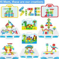 Educational Toys Building Blocks, 244 Pieces Electric Screwdriver DIY Building Toys for Boys and Girls, Educational Construction Building kit for Kids Ages 4 5 6 7 8 9 10 Year Old - Image 2