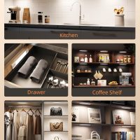 EZVALO 6-Pack Under Cabinet Lighting, Wireless Closet Lights, 50 LED Rechargeable Motion Sensor Light, Dimmable, 3 Color Temperatures, 11.8 inch Counter Lights for Kitchen, Pantry, Bedroom, Wardrobe - Image 7