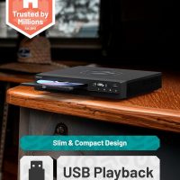 Compact DVD Player with Included HDMI | Multi Region Disc Playback | 1080 HD Upscaling | HDMI, RCA, & AV Connectivity | USB, MP3, & CD Playback | Easy Use Remote Control Included | OAKCASTLE DVD100 - Image 5