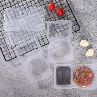 10PCS Double Compartment Condiment Containers with Lids,Reusable Snack Container With Lids 2 Compartments for to-go Sauce,Sampling with Box Package,Clear Color - Image 4