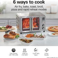 Hamilton Beach Sure Crisp 6-in-1 XL Digital Air Fryer Toaster Oven Combo, With Easy-Access French Doors, Bake, Broil, Toast, Pizza & Reheat Functions, 0.9 cu. ft. Capacity, Stainless Steel (31191) - Image 4