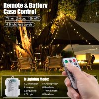Minetom Battery Operated String Lights, 21FT 60 LED Globe Fairy Lights with Remote, Waterproof Twinkle Lights for Indoor Outdoor Bedroom Classroom Dorm Camping Canopy Wedding Xmas Decor, Warm White - Image 3