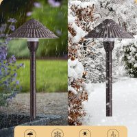 EDISHINE 5CCT Low Voltage Pathway Lights Wired, 2700K-5000K LED Landscape Path Lights, 12V AC/DC 3W 160LM Waterproof Outdoor Landscape Lighting for Sidewalk Garden Walkway, Aluminum, 4 Pack - Image 5