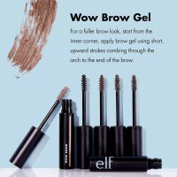 e.l.f. Wow Brow Gel, Volumizing, Buildable, Wax-Gel Hybrid, Creates Full, Voluminous-Looking Brows, Locks Brow Hairs In Place, Brunette - Image 2