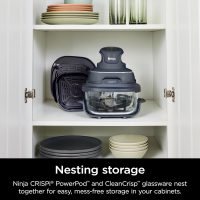 Ninja Crispi 4-in-1 Portable Glass Air Fryer Cooking System, 1500W, 4QT & 6-Cup TempWare Glass Containers with Storage Lids, Microwave, Freezer & Dishwasher Safe, Cyberspace Gray, FN101GY - Image 15