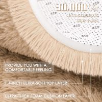 OLANLY Area Rugs for Living Room Bedroom, Machine Washable 4x5.9 ft Soft Fluffy Shaggy Bedside Rug, Indoor Floor Carpet for Kids Girls and Boys, Dorms, Nursery Rooms, Home Decor Aesthetic, Beige - Image 6