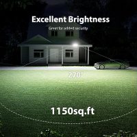 Onforu 65W LED Flood Light Motion Sensor Outdoor, 6500lm Security Light with Three Head, IP65 Waterproof Exterior Floodlight, 6500k Wall Light for Entryways Stairs Yard Garage - Image 4