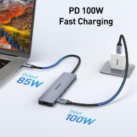 BENFEI USB C HUB 7-in-1 with HDMI(4K@60Hz,Certified), 100W Power Delivery, 3*USB 3.0, SD/TF Card Reader(160MB/s) Compatible with iPhone 15 Pro/Max, MacBook, iPad Pro, iMac, S23, XPS17 - Image 6