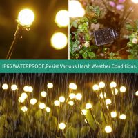 Solar Lights Outdoor Waterproof 4 Pack of 32 LEDs Garden Patio Firefly Decoration Unique Gifts Women Grandparents - Image 4