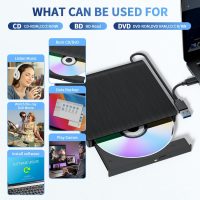 External Blu-ray Drive, Portable Blu-ray Player & CD DVD Burner – USB 3.0 & Type-C BD/DVD/CD Reader, Plug and Play, Lightweight for Windows/Mac/Linux (2 in 1) - Image 2