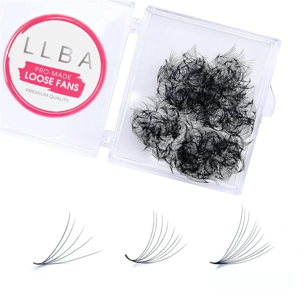 LLBA Promade Fans | Handmade Volume Eyelashes | Multi Selections From 3D To 16D | C CC D DD L M Curl | Thickness 0.03 ~ 0.1 mm | 8 - 20mm Length | Long Lasting | Easy Application (4D-0.07 CC 9 mm)