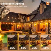 addlon 50FT LED Outdoor String Lights with Edison Shatterproof Bulbs, Weatherproof Strand, Commercial Grade Patio Lights, Decorative for Garden or Patio, Black - Image 5