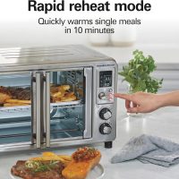 Hamilton Beach Sure Crisp 6-in-1 XL Digital Air Fryer Toaster Oven Combo, With Easy-Access French Doors, Bake, Broil, Toast, Pizza & Reheat Functions, 0.9 cu. ft. Capacity, Stainless Steel (31191) - Image 5