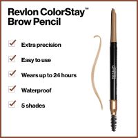 Revlon ColorStay Eyebrow Pencil with Spoolie Brush, Waterproof, Hair-Like Strokes for Natural Looking Brows, 205 Blonde, 0.021 oz - Image 2