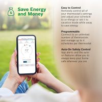 Bosch Connected Control BCC110 Smart Phone Wi-Fi Thermostat - Compatible with Alexa - Touch Screen, White - Image 6