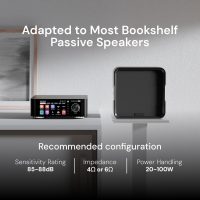 Eversolo Play | 110W X 2CH Music Streamer with Amplifier & DAC | 5.5" LCD Touchscreen, Support Room Correction & Multi Room HiFi Audio System, Stream Qobuz, Tidal&More | Black (Standard Edition) - Image 3