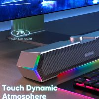 LENRUE G11 Computer Speakers for Desktop, Touch Lights PC Speakers with Surge Clear Sound, USB C/USB Powered for Computer Desktop PC Laptop Monitor - Image 3