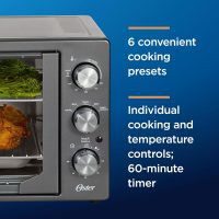 Oster Extra-Large French Door Toaster Oven, 6-in-1 Countertop Air Fryer Oven, Stainless Steel - Image 4