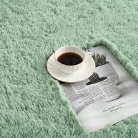 Sage Green Runner Area Rugs for Bedroom Living Room, 2x4 Feet Fluffy Bedside Rugs, Soft Shaggy Carpet Rug for Kids Room Nursery, Furry Rugs for Girls Boys Dorm Room Home Decor - Image 9