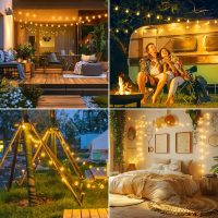 Minetom Crystal Globe String Lights Battery Operated - 17 ft 30 LED Globe Fairy Lights with Remote and 8 Modes, Waterproof for Bedroom Tent Loft Camping Porch Patio Party Wedding Decor, Warm White - Image 7