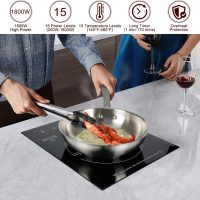 Duxtop Built-in Induction Cooktop, Portable Countertop Burner, Sensor Touch Induction Burner, 170-Minute Timer, Safety Lock, 1800W BT-200T1/8600BI - Image 2