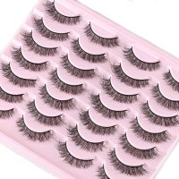 FARRED Natural Lashes Short Eyelashes Wispy False Mink Lash Pack 14 Pair Natural Look Fluffy Cat Eye Strip Eyelash Small Fake Lashes Full Pestañas Sets for MUA and Beginners Daily Makeup (F1 | 8-14mm) - Image 5