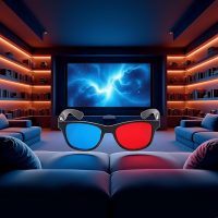 1Pc Red and Blue 3D Glasses,3D Viewing Glasses,Universal TV Movie Dimensional Video Frame,DVD Game 3D Style,Televisions and Video Accessories - Image 4
