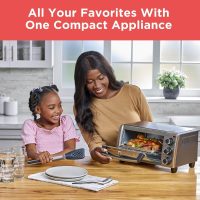 BLACK+DECKER 4-Slice Convection Oven, Stainless Steel, Curved Interior Fits a 9 inch Pizza, TO1313SBD - Image 4