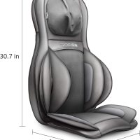 COMFIER Massager Chair with Heat, Shiatsu Neck Back Massager Portable with Compress & Rolling,Massage Chair Pad for Full Back,Neck,Full Body Pain, Gray - Image 8