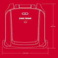 George Foreman 4-Serving Removable Plate Electric Grill and Panini Press, George Tough Non-Stick Coating, Drip Tray Catches Grease, Black - Image 7