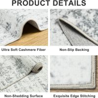 8x10 Area Rugs for Living Room - Washable Rug Modern Abstract Soft Large Neutral Non-Slip Carpet Indoor Floor Stain Resistant Thin Carpets for Bedroom Dining Room Farmhouse Nursery Home Office Grey - Image 6