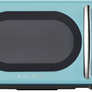 Galanz GLCMKA07BER-07 Retro Microwave Oven, LED Lighting, Pull Handle Design, Child Lock, Bebop Blue, 0.7 cu ft