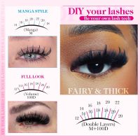 Lash Clusters 100D Long 12-20mm Lash Spikes Eyelash Clusters Volume Individual Lashes DIY Spiky Lash Extension Mega Cluster Eyelash Extensions Mink Strips Lashes Thick by CORUSCATE - Image 3