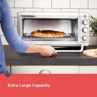 BLACK+DECKER Crisp 'N Bake Air Fry Countertop Convection Toaster Oven, XL Capacity, 8-Slice, 5-in-1, Fits 9” x 13” pan,12” Pizza, 60-Min Timer, Bake, Broil, Air Fry, Toast, Keep Warm, Stainless Steel - Image 6