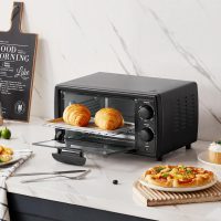 COMFEE' Toaster Oven Countertop, Small Toaster Ovens Combo 4 slice, Mini Oven for 9" Pizza, Compact Oven 2 Racks for Toast, Bake, Broil, 950W, Black, CTO-E101A(BK) - Image 7