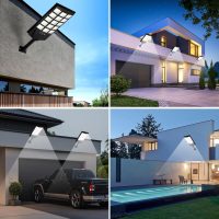 Solar Lights Outdoor Waterproof, 6500K Dusk to Dawn Solar Street Light Motion Sensor with Remote, LED Security Flood Light for Outside Garden Yard Path, Oudoor Parking Lot Lights, 4PACK - Image 6