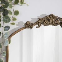 Kate and Laurel Arendahl Traditional Arch Mirror, 24 x 36, Antique Gold, Baroque Inspired Wall Decor - Image 4