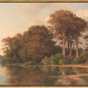 ARPEOTCY Vintage Framed Canvas Wall Art, Living Room Autumn Scenery Pictures Fall Wall Decor, Large Prints Art, Kitchen Landscape Paintings Farmhouse Retro Country Home Decorations, 24x36 Inch