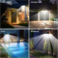 2500LM Solar Lights Outdoor with Motion Sensor,3 Head 270° Wide Angle Street Area Lights, IP65 Waterproof Security Lighting with 3 Modes(Non-Remote,2 Pcs) - Image 9