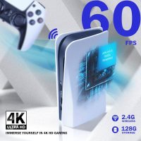 Wireless Emulator Retro Game Console, 4k,40000+ Video Games 128GB Built in 40+Emulators Plug and Play Video Game Console Support HDMI TV Output (Transparent White) - Image 6