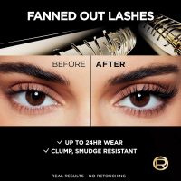 L'Oreal Paris Voluminous Panorama Mascara, Volumizing and Lengthening Mascara, Washable Longwear and Smudge Resistant Make Up, Blackest Black, 0.33 Fl Oz - Image 3