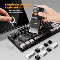 Keyboard Cleaning Kit Keyboard Cleaner, All in One Computer Screen and Laptop Cleaner, Compact Portable Electronic Laptop Cleaning Kit with Soft Brush and Spray for MacBook iPad iPhone Earbud, Black - Image 3