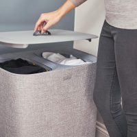Joseph Joseph Tota 90 liter/23.8 gallon Laundry Hamper Separation Basket with lid, 2 Removable Washing Bags with Handles - Gray - Image 13