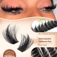 Manga Lash Clusters With Spikes Wispy Cluster Eyelash Extensions Fluffy Anime Eyelashes Clusters Reusable Faux Mink Fairy Individual Lash Extension (D Curve 12-18mm 204 pieces) - Image 4