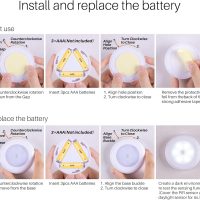 STAR-SPANGLED 6 Pack 2.8” Motion Sensor Lights Indoor AAA Battery Operated, Stick on LED Puck Light for Stairs, Under Cabinet, Closet, Cool White - Image 5