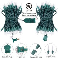 Clear Christmas String Lights 100 Count 25 Feet Incandescent Bulb Mini Lights for Indoor Xmas Tree Garland Birthday Wedding Party Festival Decoration, Green Wire - Image 4